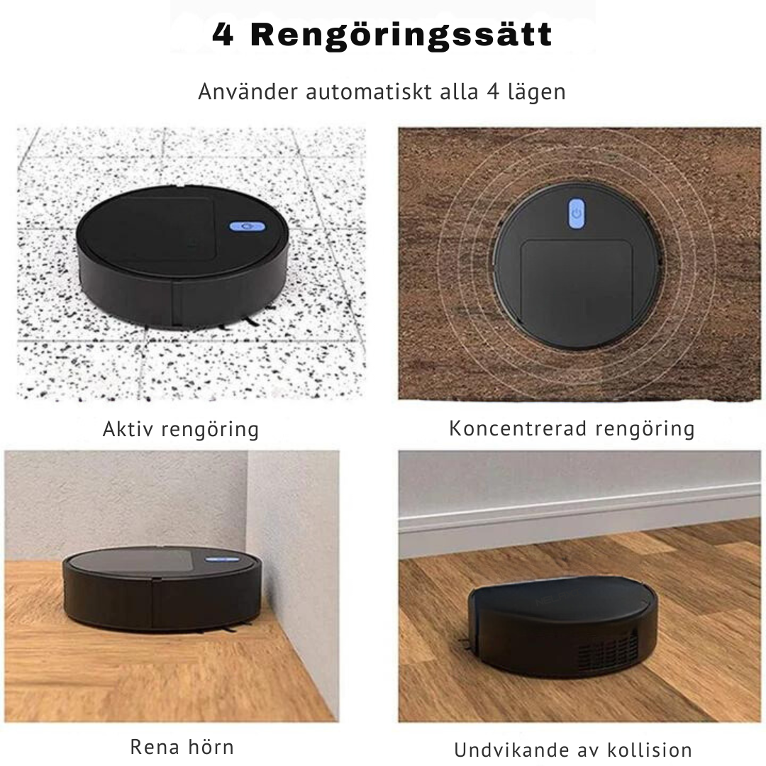 CleanBot™ | 3-i-1 smart robotdammsugare