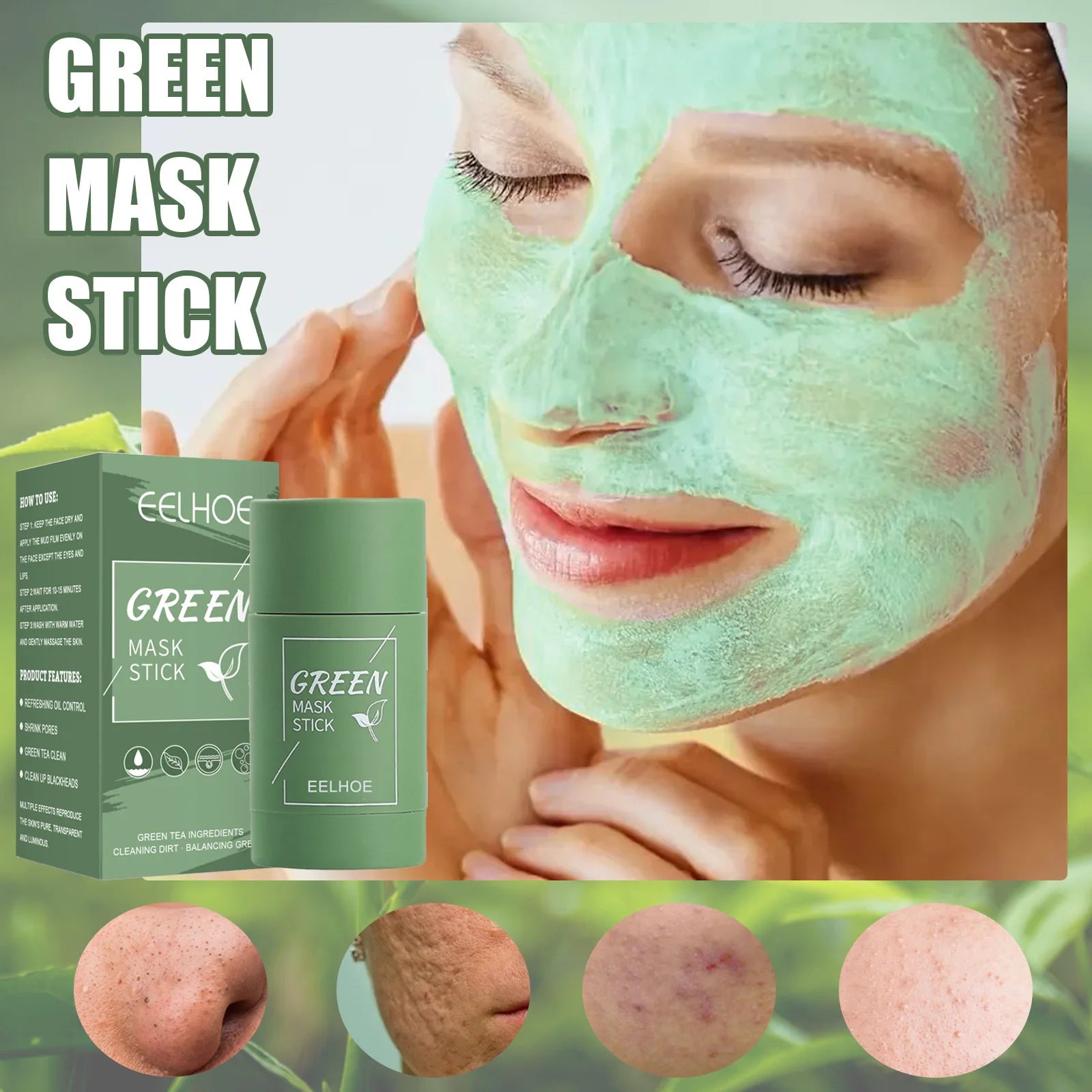 Green Tea Blackhead Stick Mask (1+1 GRATIS)